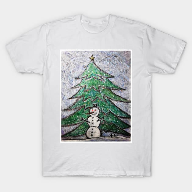 Snowman T-Shirt by backline